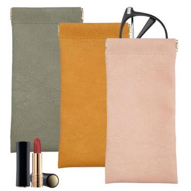 Imagem de Estojo de óculos de couro PU macio CALORPET para óculos de sol, pacote