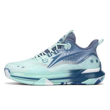 Imagem de Bolognifi Tênis de basquete masculino com suporte arco cano alto, calçados esportivos antiderrapantes para treinamento ao ar livre Equipamento de basquetebol(Moon,38 BR)