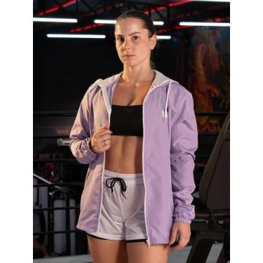 Imagem de Jaqueta Corta Vento Feminino Leve Liso Capuz Impermeável com Bolsos Ac