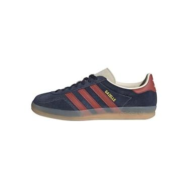 Imagem de adidas Tênis masculino Legink/Prerub/Wonwhi Gazelle para ambientes internos Legend Ink Preloved Ruby/Wonder White, tamanho 34, Preto, 13 Wide