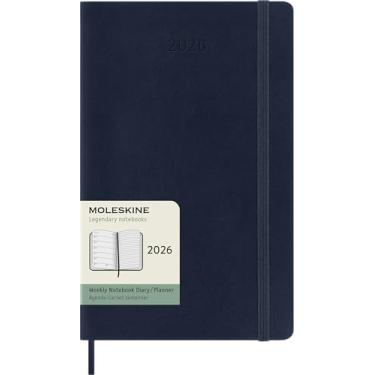 Imagem de Moleskine Classic 12 Month 2026 Weekly Planner, Soft Cover, Large (5" x 8.25"), Sapphire Blue, 144 pages