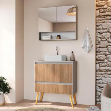 Imagem de Gabinete com Cuba e Espelheira, Balcão para Banheiro em Conjunto Completo