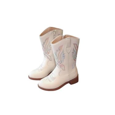 Imagem de Bota Infantil Country Branca com Bordado Colorido – Disponível do 25 ao 35 em estoque | Após a compra, enviar mensagem ao vendedor com o número desejado