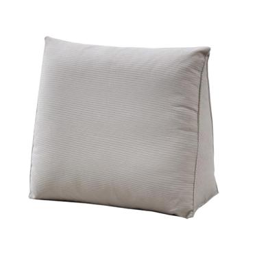 Imagem de Travesseiro triangular de solteiro para cabeceira, almofadas de leitura triangulares para sentar na cama, cabeceira de cunha para adultos, para dormitório universitário, bege