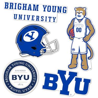 Imagem de Desert Cactus Brigham Young University Adesivo Cougars BYU Cougsr Decalques de Vinil Garrafa de Água Carro Folha de Scrapbook T2 (Tipo 2-5)