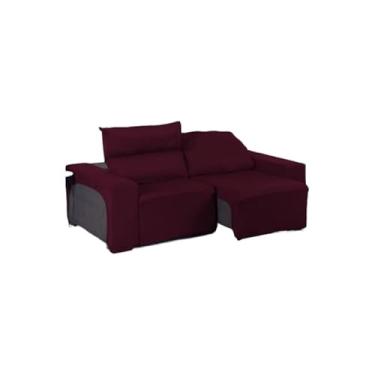 Imagem de Kit Capa para Sofá Retrátil 2 Lugares - Tecido Soft e Confortável, Capa Protetora Ajustável, para Sofá de Espuma(Vinho,1.20m)