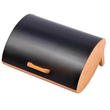 Imagem de Porta Pão Forma Francês Bambu Retrátil Armazenador Com Tampa Metal