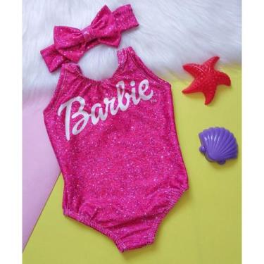 Imagem de Body Maio Suplex Infantil Temático Barbie Brilhinho - Joaninha Baby, 0