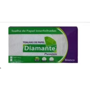 Imagem de Papel Toalha Diamante Branco Premium 19X19 (8 unidades X 1000 folhas)