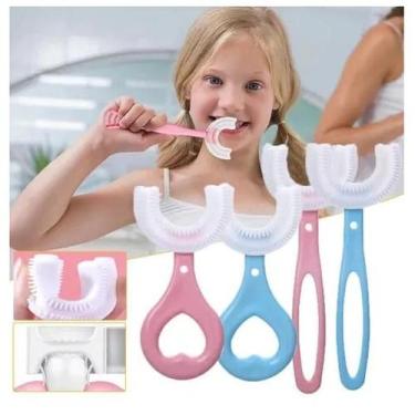 Imagem de Escova De Dentes Infantil dental Em Forma De U 360 De Silicone Macio P