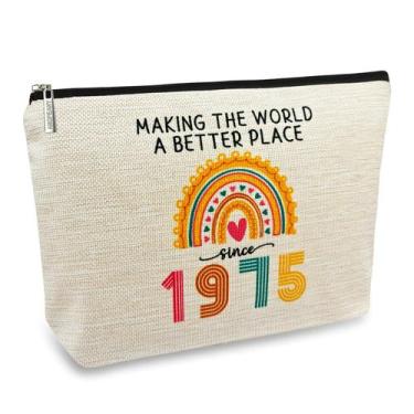 Imagem de Bolsa de maquiagem ancpeany, presente de feliz aniversário de 50 anos 