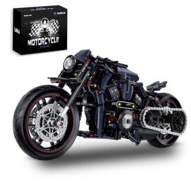 Imagem de Kit de brinquedos Building Blocks MJDDJA 1:8 Motocicleta 623 unidades 