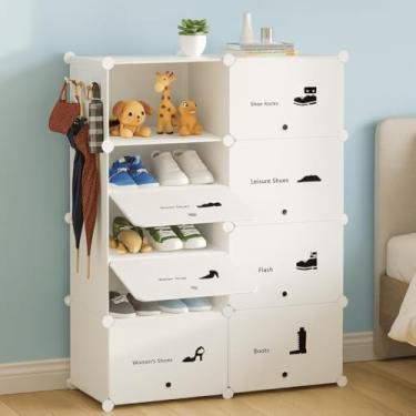 Imagem de Organizador De Brinquedos E Sapatos Modular Com Prateleiras E Estrutura De Aço