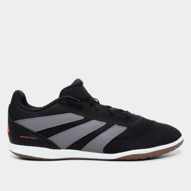 Imagem de Chuteira Futsal Adidas Predator Club Unissex, Preto, Cinza, 43