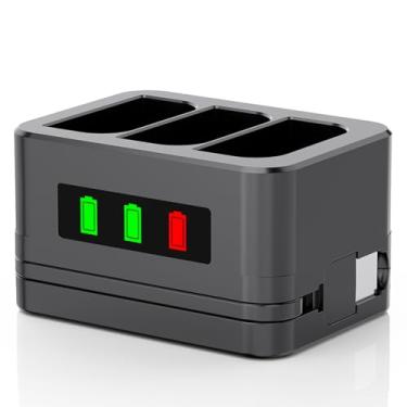 Imagem de Carregador de anel de 3 compartimentos/estação de carregamento/estação de carregamento com visor de LED,compatível com campainha de vídeo Ring 2/3/4/3Plus/Spotlight Cam/Peephole Cam, câmera anel