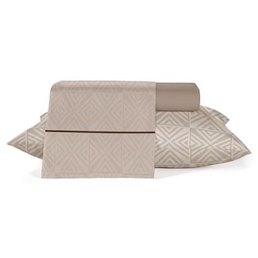 Imagem de Jogo Roupa de Cama Casal 3 peças, 100% algodão 150 fios Teka Diamante