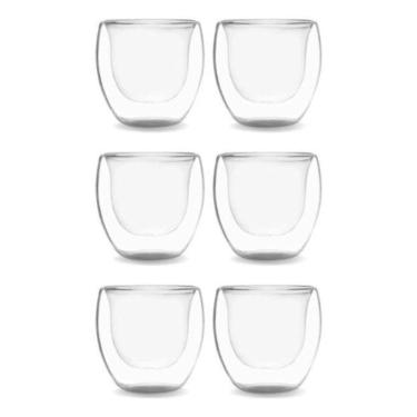 Imagem de Copos De Vidro Borasilicato Duplo 80Ml Nespresso 06 Unidades