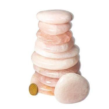 Imagem de Massageador de Seixo de Quartzo Rosa Natural - 01 kg - Pedras Comuns p