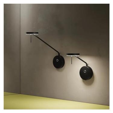 Imagem de HOSETEON Luminária de parede led nórdica de leitura de cabeceira para quarto moderno r g decoração de parede de braço arandela para interior, luminária de parede
