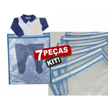 Imagem de Kit 7 Saquinhos Maternidade Envelope Organizador com zíper Mala Bebê, 
