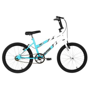 Imagem de Bicicleta de Passeio Ultra Bikes Esporte Bicolor Aro 20 Reforçada Freio V-Brake Infantil Juvenil Verde Anis/Branco, BMF20 02VDA