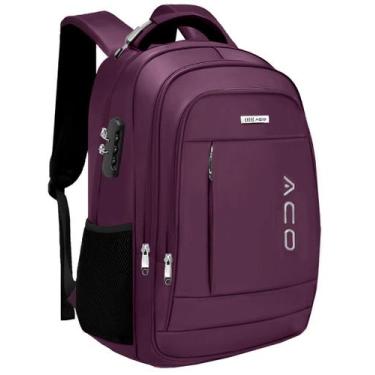 Imagem de Mochila Bolsa Masculina Feminina Notebook Bolso Antifurto Cadeado na L