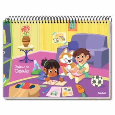 Imagem de Caderno Desenho Espiral Capa Dura Sem pauta 60F Sortido LaLa Pet 28380