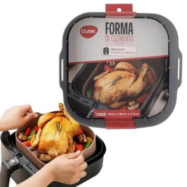 Imagem de Forma Para Airfryer Microondas De Silicone Redonda Quadrada - CLINK
