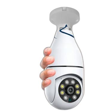 Imagem de Câmera Ip Giratória 360 Wifi E Lâmpada Segurança Externa Em