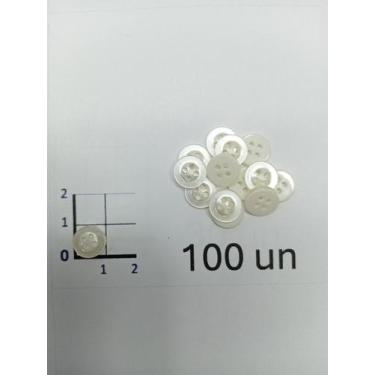 Imagem de Botões Perolado 10mm 4 Furos Brilho 50Un 100Un 200Un Confecção Artesan