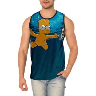 Imagem de Regata Masculina Bart Blusa De Praia Simpsons 185 - smoke, Preto, M