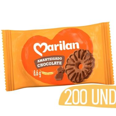 Imagem de Biscoito Amanteigado Chocolate Marilan Sache 8G - 200 Unid