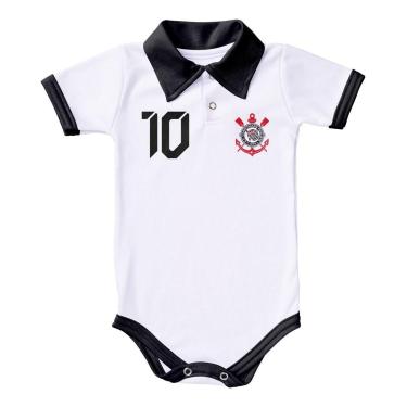 Imagem de Body Corinthians Polo Branco Torcida Baby
