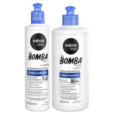 Imagem de Kit SOS Bomba Original com Ativador 300ml e Creme de pentear 500ml Sal