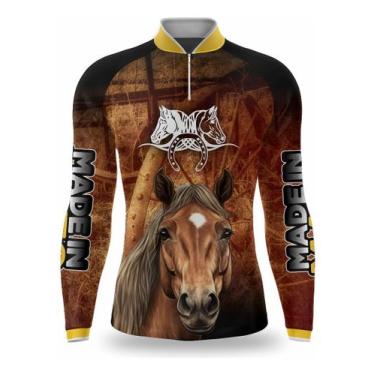 Imagem de Camisa Infantil Cavalo Cavalgada Rural Proteção Solar Uv50+ - Vaquejad
