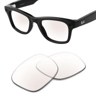 Imagem de Tintart Lentes de substituição de desempenho compatíveis com óculos inteligentes RayBan Meta Wayfarer RW4006 50 mm, Marrom fotocromático anti luz azul, One Size