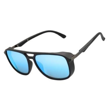 Imagem de Óculos de Sol Quadrado Soldador Premium Estilho Alok Steampunk Retrô Clássico Vintage Moderno UV400 Masculino Feminino Unisex - Modelo Leblon 2.0 - Cacife Brand (Azul Espelhado)
