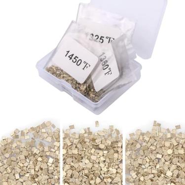 Imagem de Chips pré-cortados de solda prata, 4,5 gramas (cerca de 2000 peças) 1 x 1 mm lascas de solda ultra minúsculas e fáceis de solda para consertar joias (solda E, solda M, solda H)