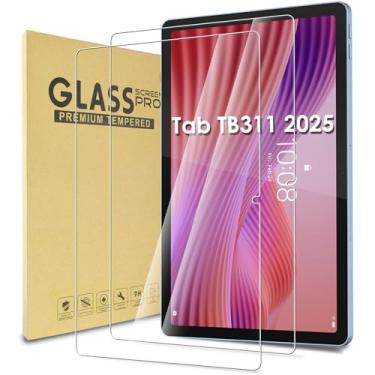Imagem de WD&CD Pacote com 2 protetores de tela compatíveis com Lenovo Tab TB311 2025 10,1 polegadas, substituição de filme de vidro temperado para Lenovo Tab 10,1 polegadas 【Antiarranhões】【Antibolhas】【Alta