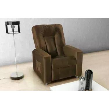 Imagem de Poltrona de Descanso do Papai Reclinável em Veludo Marrom Xtz - Larbel