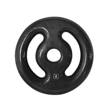 Imagem de Anilha Ferro Fundido Emborrachada Fitness Academia 4Kg