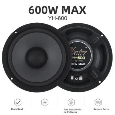 Imagem de Alto-falante Coaxial Para Carro De 6 Polegadas 600W Acessórios De Áudi
