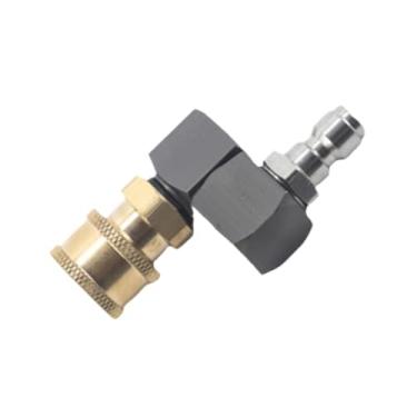 Imagem de IEUDNS Conector Giratório para Lavadora de Alta Pressão, Acessórios de Conexão Rápida de 1/4", para Serviço Pesado, Adaptador para Lavadora, Cabeça de cobre preto