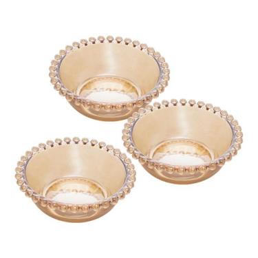 Imagem de Conjunto 3 Bowls Pearl Wolff 14cm  Cristal Âmbar