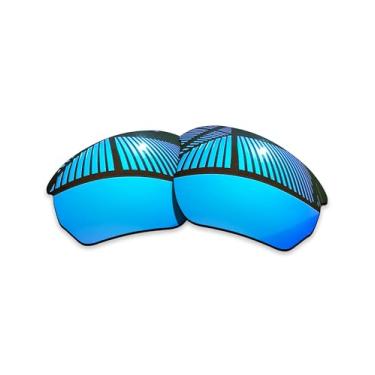 Imagem de MYCOURAG Lentes de reposição polarizadas com proteção UV para óculos de sol Oakley Flak Beta OO9363 – Azul gelo espelhado revestido polarizado