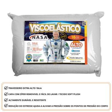 Imagem de Travesseiro Marcbrayn Nasa Viscoelástico Alto 18cm