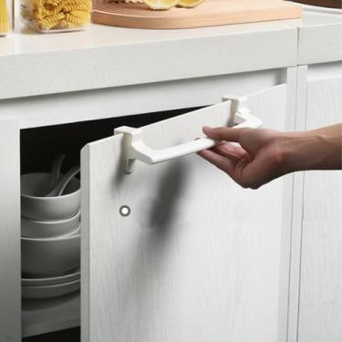 Imagem de Toalheiro de plástico, suporte de toalha de armário de cozinha com economia de espaço sobre armário de porta de armário para banheiro armário cozinha quarto