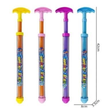 Imagem de Summer Play Pistola de Água Infantil, 41cm, Spray em Forma de Flor, Cores Sortidas Azul Rosa Roxo Amarelo, Brinquedo para Piscina e Praia