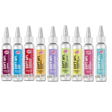 Imagem de Kit 9 Soft Gel Corante Comestível Para Pasta Americana Chantilly Glacê Mix