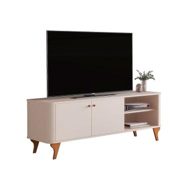 Imagem de Rack Bancada Aruma 1.4 Com 2 Portas E Cantos Arredondados Off White